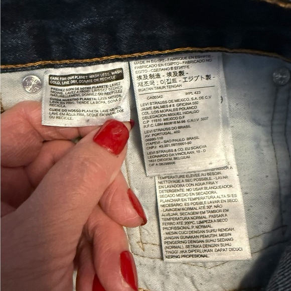 Men’s LEVI’S 505 Jeans 38 x 32 Dark Blue NWOT - Picture 7 of 10